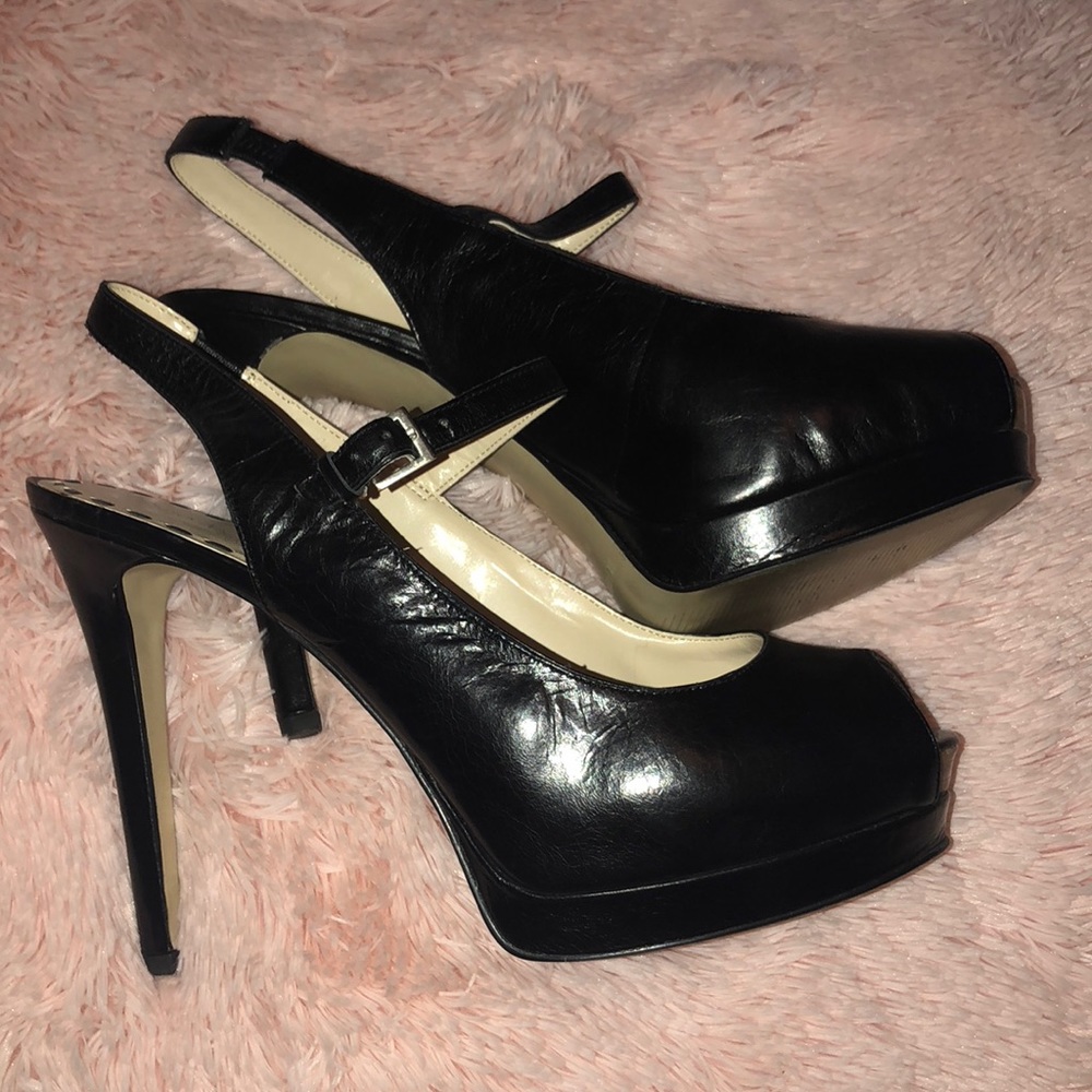Enzo Angiolini Black Leather Mary Janes